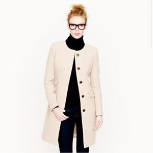 JCrew double cloth cocoon coat ivory